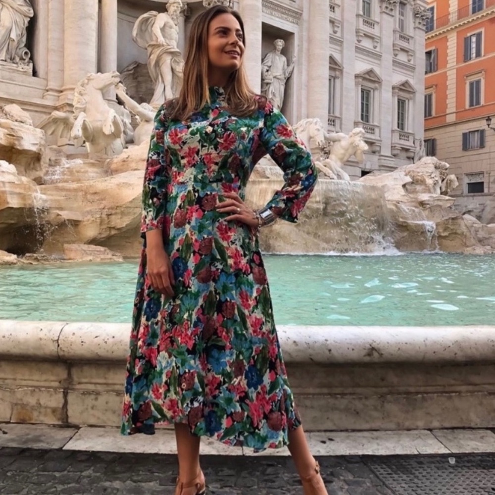 GORGEOUS ZARA NWT Floral Midi Dress